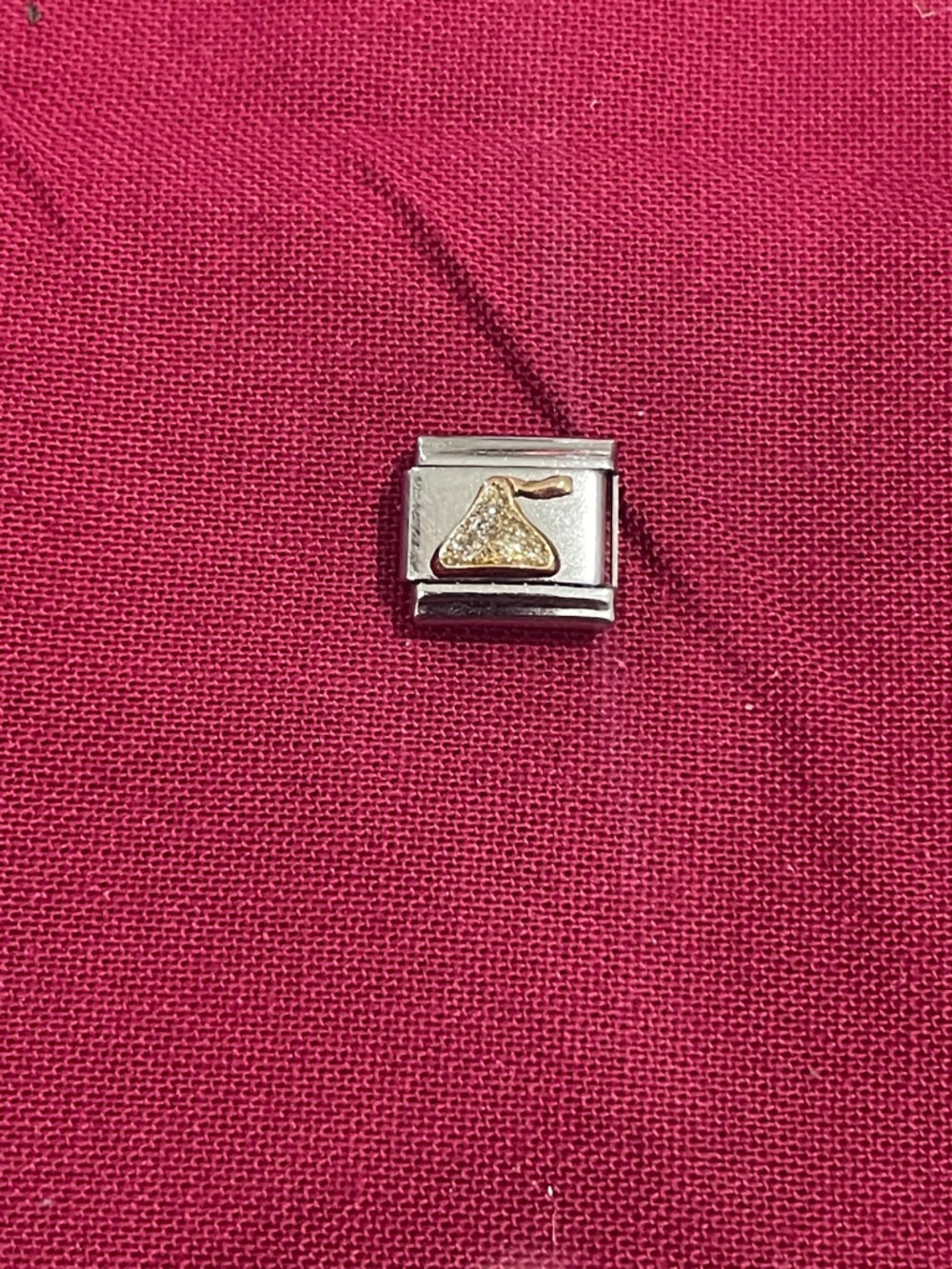 Vintage Glittery Hershey Kiss Italian Charm
